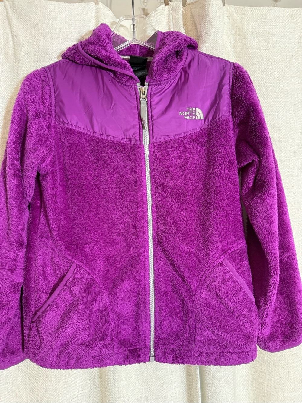 The North Face Kids Vibrant Purple Hooded Fleece Jacket